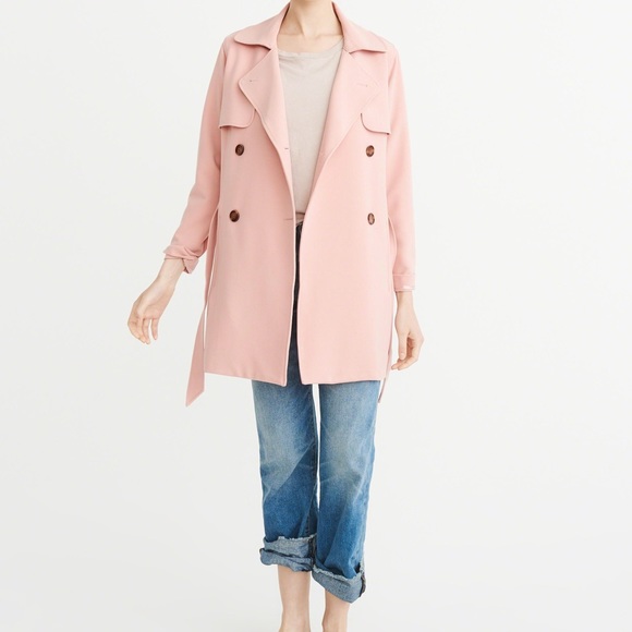 Abercrombie & Fitch Jackets & Blazers - 🎖HP 2X🏅 Pastel Pink Trench Coat